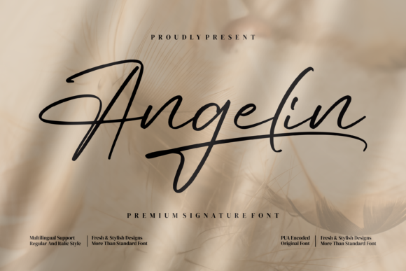 Angelin: A Magical Script Font for Handmade Creators