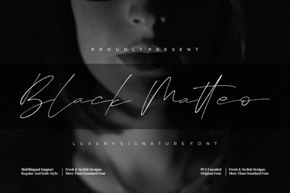 Black Matteo: A Delicate Script Font for Web Design