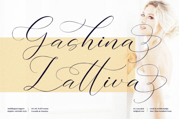 Gashina Lattiva: A Graceful Script Font for Crafters