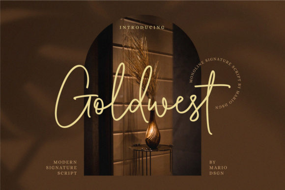 Goldwest: A Luxurious Script Font for Web Design