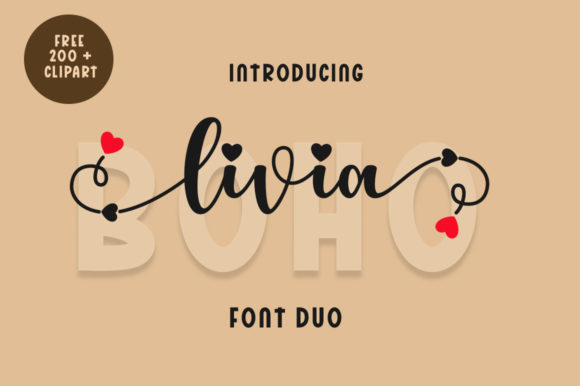 Livia Boho: A Charming Duo Font for Crafters