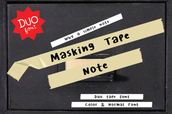 Masking Tape Note: The Handwritten Font for Bold Campaigns