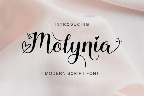Molynia: A Romantic Script Typeface for Web Design