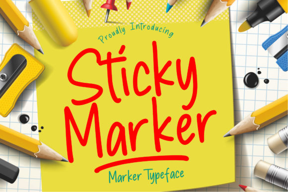 Sticky Marker: A Handwritten Font for Editorial Charm